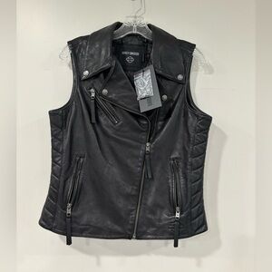NWT Harley-Davidson Women's Black Leather Jacket Size Small
